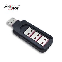 랜스타 USB 포트락 잠금키 세트 사무실 군부대 보안 서버실 관공서 핑크 LS-USBLOCK