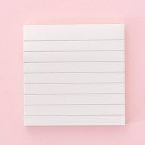 참신대장 접착 메모지 포스트잇 줄 라인 메모지 5set 80매 5set 총 400매, 화이트_라인 5set