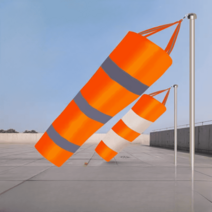 바람 측정 풍향기 윈드삭 대형 바람자루 풍향 지시, 길이 1미터  빨간색 반사 스타일