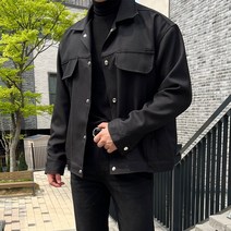 투포켓 남자 점퍼 반오버 트러커 자켓