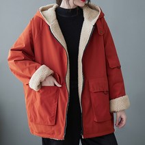 B-229258 - 양털 와이드 점퍼/루즈핏/44~88/점퍼/자켓/아우터/겨울/오버핏/벤치패딩
