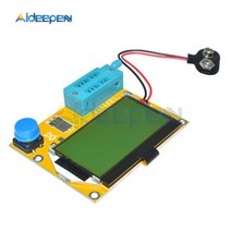 전류 전기계측기 테스터 검전기 전압 LCR-T4 LCD 디지털 트랜지스터 테스터 미터 다이오드 3 극 커패시턴스 ESR MOSFET/JFET/PNP/NPN L/C/R1 + 케이스, 03 LCR-T4 Battery B