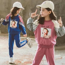 베비포 여아용 like 긴팔티 트레이닝 상하복 세트 RU41