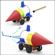 바람과 자석으로 가는 2in1 자동차 (5인용) 과학 도구 용품 자동차조립 초등학교교구