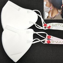 콩이네리본 마스크목걸이 마스크분실방지목걸이줄 마스크목걸이끈 마스크걸이 마스크줄 마스크스트랩 마스크고리 마스크끈, 1개, 삼선리본-스카이