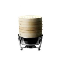 찜판 잔치 행사 푸드 디쉬 JH-068 35cm 전기용 은장 뷔폐용 대나무 딤섬 3단찜기