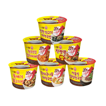 [안녕골목마켓] 오뚜기컵밥6종세트_미역국밥+김치찌개밥+진짬뽕밥+뚝불+황태콩나물국밥+설렁탕국밥, 컵밥6종