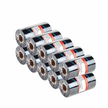 10롤 110mm X 300m 4.32 x 984피트 열전사 왁스 레진 리본 라벨 태그 바코드 인쇄 얼룩말 TEC DATAMAX 등을 위한, 10pack