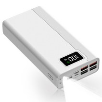 THOUSTA LCD잔량표시 멀티단자 QC3.0 PD 22.5W 고속충전 대용량 보조배터리 30000mAh, 화이트, T823