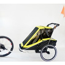 자전거트레일러 용품 캐리어웨건 접이식 바구니 2인, 회색