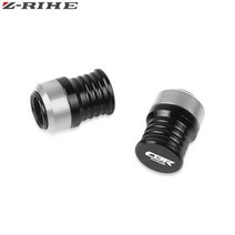오토바이 액세서리 CNC 알루미늄 휠 타이어 밸브 스템 캡 혼다 용 밀폐 커버 CBR500R 2013-2020 2019, 01 Silver