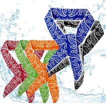 냉동스카프 쿨 아이스 목수건 자외선차단 피부보호 통기성 우수, 주황