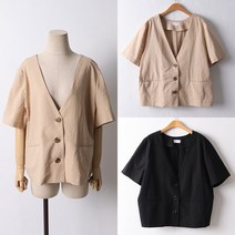 위쉬몰 CH 노카라린넨반팔자켓D623H106 빅사이즈