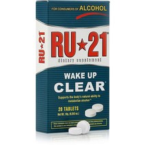 RU-21 숙취 개선 식이 보충제 120정, 20개(1팩)