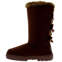 여성용 트리플렛 보우 톨 클래식 방수 겨울 레인 스노우 부츠, 12