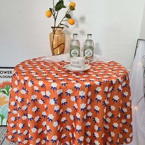 SKANDSALO 식탁매트 참신한 전원 꽃무늬 식탁보 티테이블보 코튼린넨 물방지 사각형 테이블보 먼지방지커버 천, T01-겨자 옐로우-꽃가지, C03-140*180cm(적합 직사각형 120식탁)