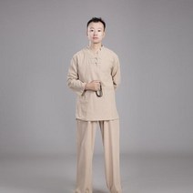 명상복 생활 수련 여성 남자 명상 다도 요가 의류, 색상3+XXL