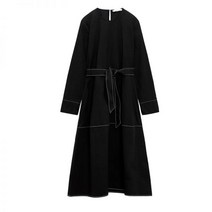 ZARA COS 블랙 스커트 프렌치 롱 스티치 원피스