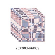 20*20cm 벽지 자기 접착 성 욕실 방수 및 습기 방지 주방 타일 스티커 거실 침실 벽 Decora, 04 No.4