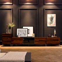 밀란스 원목 TV 거실장 세트, 4_2.밀란스 뉴2500 거실장세트_멀바우