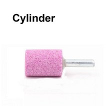 생크 6mm 레드 커런덤 연마 휠 연삭 헤드 도구 장착 스톤 포인트 전기 액세서리, 01 Cylinder_02 2Pcs_04 20mm