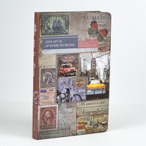 히어로피플 감성 일기장 빈티지 독서 양장 노트 일러스트 공책, 교통