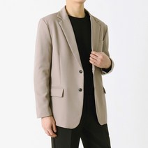 지지블랙 찰스 스탠다드 싱글 세미 오버핏 블레이저 자켓 빅사이즈 정장 마이