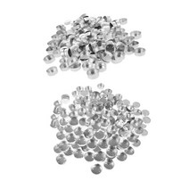 400Pcs 알루미늄 티 라이트 통 빈 케이스 컨테이너 양초 만들기 용품, 38x14mm, 실버