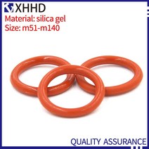 고무오링 패킹 실리콘 오링 고무링 10PCS M51-M140 실리콘 씰링 빨간색 가스 켓 고온 저항 실리카 젤 Oring, 75 M75x6mm(10pcs)