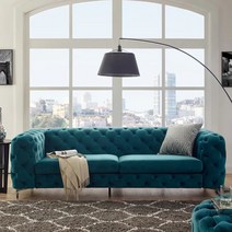 수입쇼파 북유럽 디자인 벨벳 소파 3인 4인, 싱글(110x85x80), 공작 블루