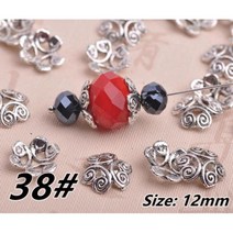 50pcs 티베트어 실버 컬러 금속 꽃 느슨한 스페이서 비즈 쥬얼리 만들기 DIY 공예품 결과 32 # 53, CHINA, 38