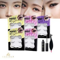 루시올레 아이래쉬 자연스러운 속눈썹 20쌍+핀셋+글루세트, 스타일:섹시
