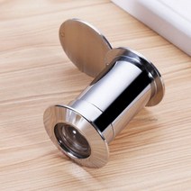 220 도 넓은 시야각 도어 뷰어 개인 정보 보호 커버 보안 포함 광학 유리 렌즈, 은, 26mm, 46-76mm