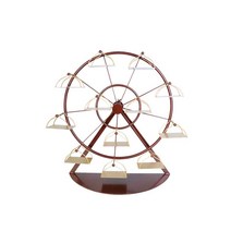 일식집 관람차 회전 접시 호텔 뷔페 레스토랑 초밥 풍차, 소형 (블랙 + 골드 트레이 6개)