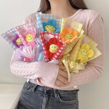 스마일꽃 인형 꽃다발 졸업식 선물, 5.퍼플