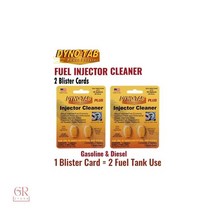 냉각수 첨가제 Dyno 탭 연료 인젝터 클리너 가솔린 및 디젤 처리 경제성 카본 블리스터 카드 2 개, [01] 2 Pieces