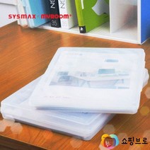 시스맥스 서류보관용 클리어화일 / A4용지 파우치 대학생 파일철 레포트 케이스, 투명-대