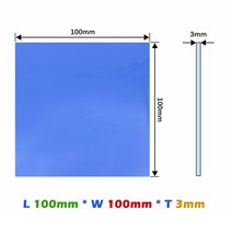 GPU CPU 냉각 패드 열 테이프 양면 10mm x 전도성 방열판 컴퓨터 호스트, [02] 100x100x1mm B