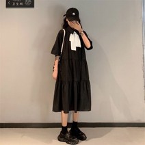 여성 여름 하객룩 오피스룩 데이트룩 청순 롱 원피스 주름 프릴 귀여운 공주풍