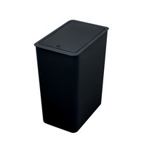 생활특공대 무지 모던 사각 인테리어 쓰레기통, 블랙, 20L