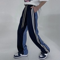 매드시스터 하프 두줄 배색 트레이닝 팬츠