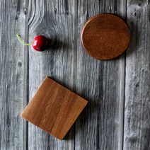 원목 사각 및 원형 컵받침, 원목컵받침_사각