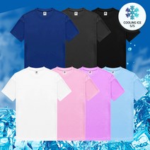 [당일출고] 투체인지 여름 기능성 쿨티 무지 쿨매쉬 반팔티 쿨론티 빅사이즈 냉감 면 남녀공용 티셔츠