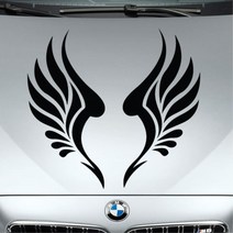 차량용 날개 본냇 트렁크 기스가리기 꾸미기 스티커 SM3 QM5 그렌져HG XG 올란도 벤츠 k5 싼타페 앞범퍼 스크래치커버 YF소나타 렉스턴스포츠 올뉴K3, 그레이, 우 대형