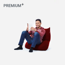 요기보 미니 프리미엄 플러스 빈백 소파 FUBPP105, Cherry Red (체리 레드)