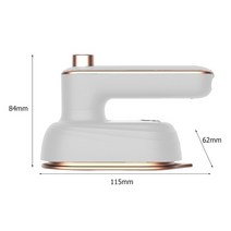 여행용 휴대용 미니 스팀 다리미 Mini Steam Iron Handheld Portable Garment Dry and Wet Hot Clothes Fab, 05 White US