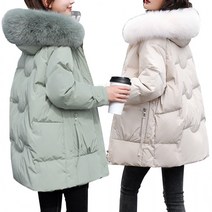 여자 겨울 봄 루즈핏 후드 인조퍼 하프패딩 숏패딩 야상 점퍼 잠바 자켓 아우터