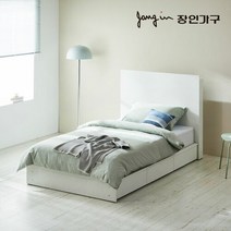 장인가구 머스크 서랍형 호텔식침대 프레임 SS+포켓20T매트, 아이보리, 색상:아이보리