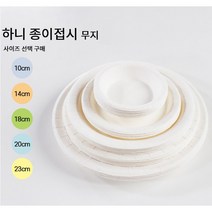 하니 천연펄프 종이접시 20cm 10p X 10개 단위 캠핑 야외 다용도 일회용 접시
