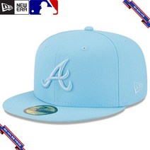 [미국정품] 907067 스냅백 캡모자 MLB [애틀랜타 브레이브스] 뉴에라 2023 Spring Color Basic 59FIFTY Fitted Hat - Light Blue